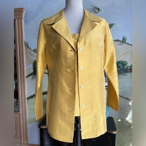 Sutton Studio 2 pc silk blazer and shell in canary yellow
